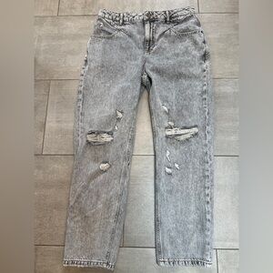 Zara Gray Distressed Women Jeans, super soft w fun seam details as shown in pics